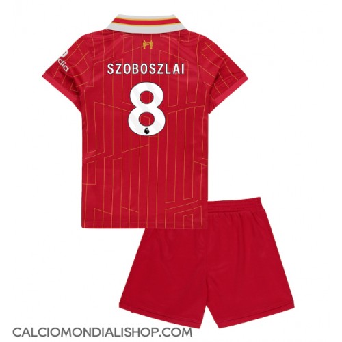 Maglie da calcio Liverpool Dominik Szoboszlai #8 Prima Maglia Bambino 2024-25 Manica Corta (+ Pantaloni corti)